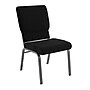 Flash Furniture HERCULES Series Fabric Stacking Church Chair, Black Patterned/Silver Vein Frame (FCH185SVJP02)~#|#~91CE60AB-079C-4931-984FE0C987EDFAEA_sc7