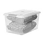 Iris Store & Slide 61 Quart Storage Bin with Lid, Plastic, Clear, 6/Carton (270017)~#|#~91D6525D-0C8E-471C-9F93E597ABD8F807_sc7