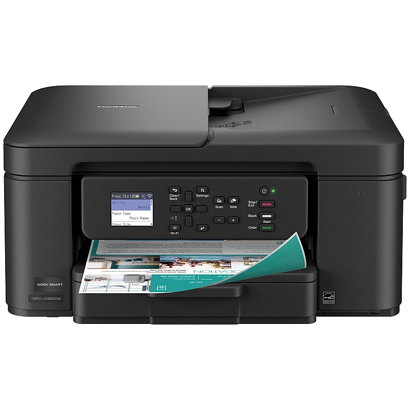 Brother Work Smart MFC-J1360DW Wireless Color All-In-One Inkjet Printer, Best for Home image 1