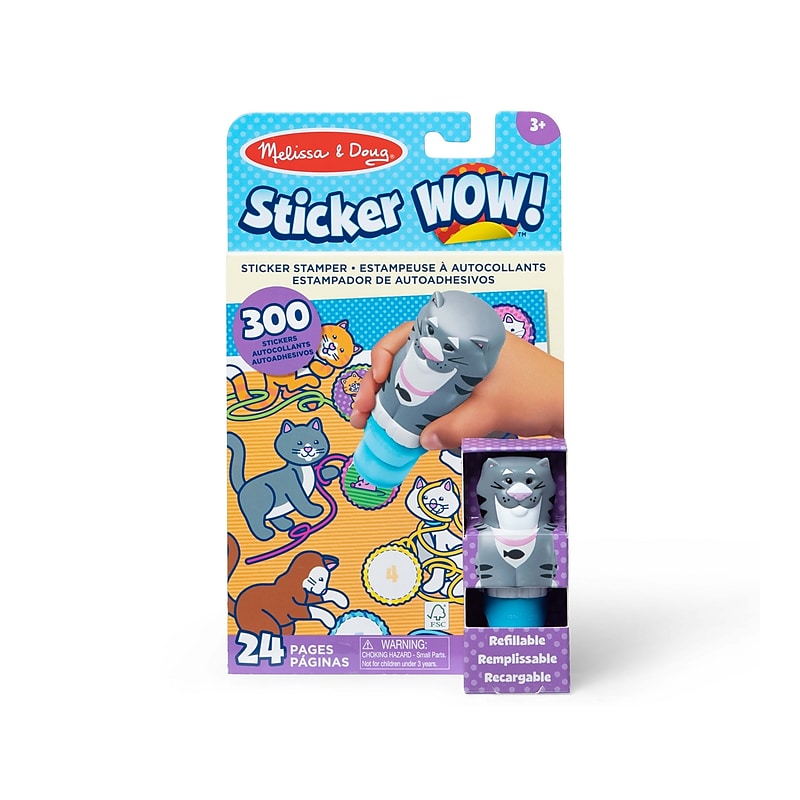 Melissa & Doug Sticker WOW! Activity Pad and Sticker Stamper, 8/Pack (50693) image 1