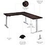 Bush Business Furniture Move 60 Series 60"W L Shaped Adjustable Standing Desk, Black Walnut (M6SL6078BWSK)~#|#~91F0F794-E2CB-4BB6-BBC99E3E40AE8D2D_sc7