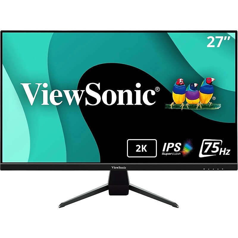 ViewSonic Thin-Bezel 27" 75Hz LED Monitor, Black (VX2767U-2K) image 1
