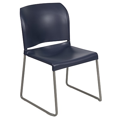 Flash Furniture HERCULES Series Plastic Contoured Stacking Chair, Navy/Gray (RUT238ANY) Simolary simolary.com