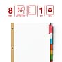 Staples Large Tab Insertable Paper Dividers, Assorted Colors, 8-Tabs (13492/11123)~#|#~91F842C3-B7C3-4038-89A0AAC366B66866_sc7