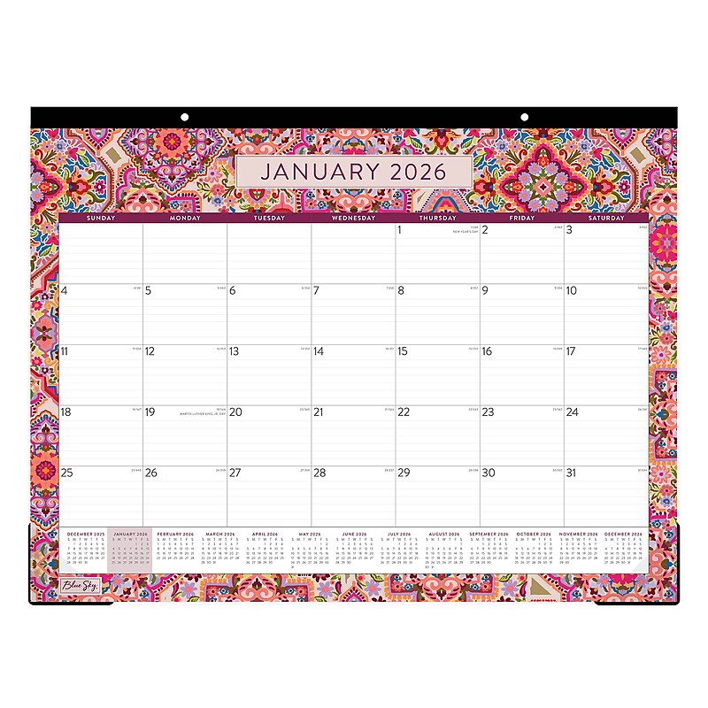 2026 Blue Sky Amalia 22" x 17" Monthly Desk Calendar (148773-26) image 1