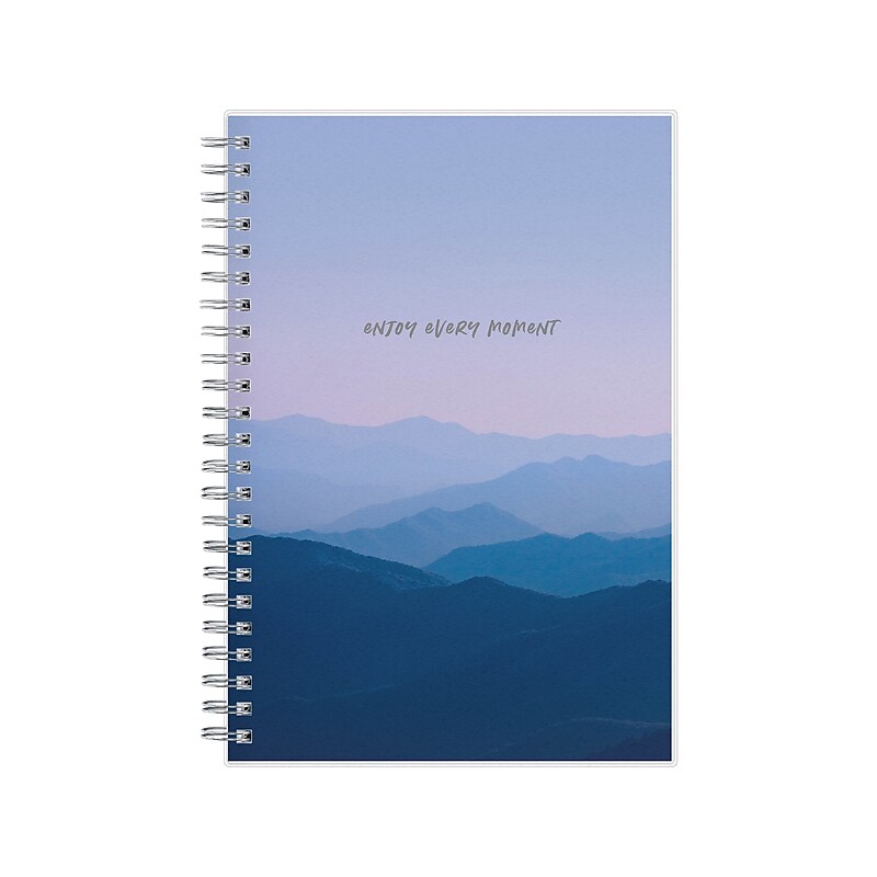 2025 Blue Sky Moment 5" x 8" Weekly & Monthly Planner, Plastic Cover, Blue/Purple (148327) image 1