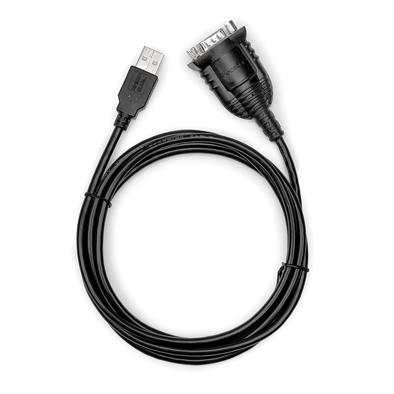 Rocstor Premium 6' FTDI USB to Serial RS232 Adapter Cable, Male/Male, Black (Y10C876-B1) image 1