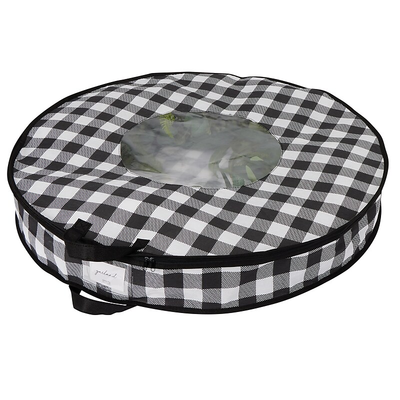 Simplify Wreath Bags, Plastic, Buffalo Plaid, 2/Pack (9024-BP) image 1