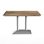 Flash Furniture TopGuard Rectangle Wood Restaurant Dining Table, 48" x 30", Natural/Silver Base (ST3048NATB002S)~#|#~91FF9AA6-3A09-4273-85CB1FB357758FC3_sc7