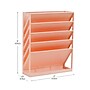 Mind Reader 5-Pocket Plastic Mountable Wall File, Letter Size, Pink (WALLANCH-PNK)~#|#~920587A6-4AEA-40A2-9F5423A53A5CAD91_sc7