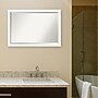 Amanti Art Vanity White Narrow Frame Wall Mirror, 27.5" x 39.5" (A42674593623)~#|#~9205BFBB-72F6-4453-9C07BAED8D9F28D1_sc7