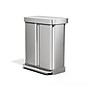 simplehuman Stainless Steel Dual Compartment Trash & Recycling Step Can, 15 Gallon (CW2116)~#|#~92082DB1-B8C7-4994-A1098E4673FEFABA_sc7