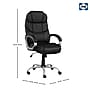 Sealy Posturepedic Spencer Ergonomic Faux Leather Swivel Executive Chair, Black (63075)~#|#~920A1DE2-960F-410E-B60496D086CB8A9B_sc7