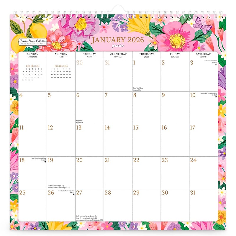 2026 BrownTrout Bonnie Marcus 12" x 12" Monthly Wall Calendar (9798330707300) image 1