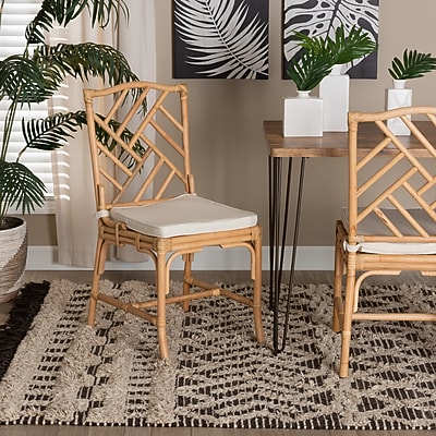 Bali & pari Rio Modern Bohemian Natural Rattan Dining Chair - Thumbnail 4