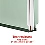 Staples 60% Recycled Heavy Duty Classification Folder, 1-Dividers, 2" Expansion, Letter Size, Gray/Green, 10/Box (ST62563)~#|#~920CB85E-1D30-420C-B341952F08E0B693_sc7