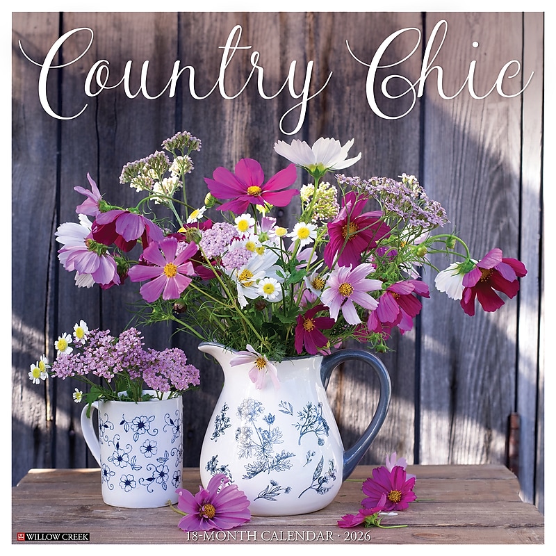 2026 Willow Creek Country Chic 12" x 12" Monthly Wall Calendar (50859) image 1