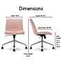 ELLE Decor Adelaide Armless Fabric Task Chair, Pink (48214A)~#|#~9219D750-7746-474C-AC21C7851F59BCC8_sc7