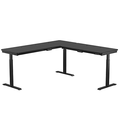 PowerLift 72"W Electric L-Shaped Adjustable Standing Desk
