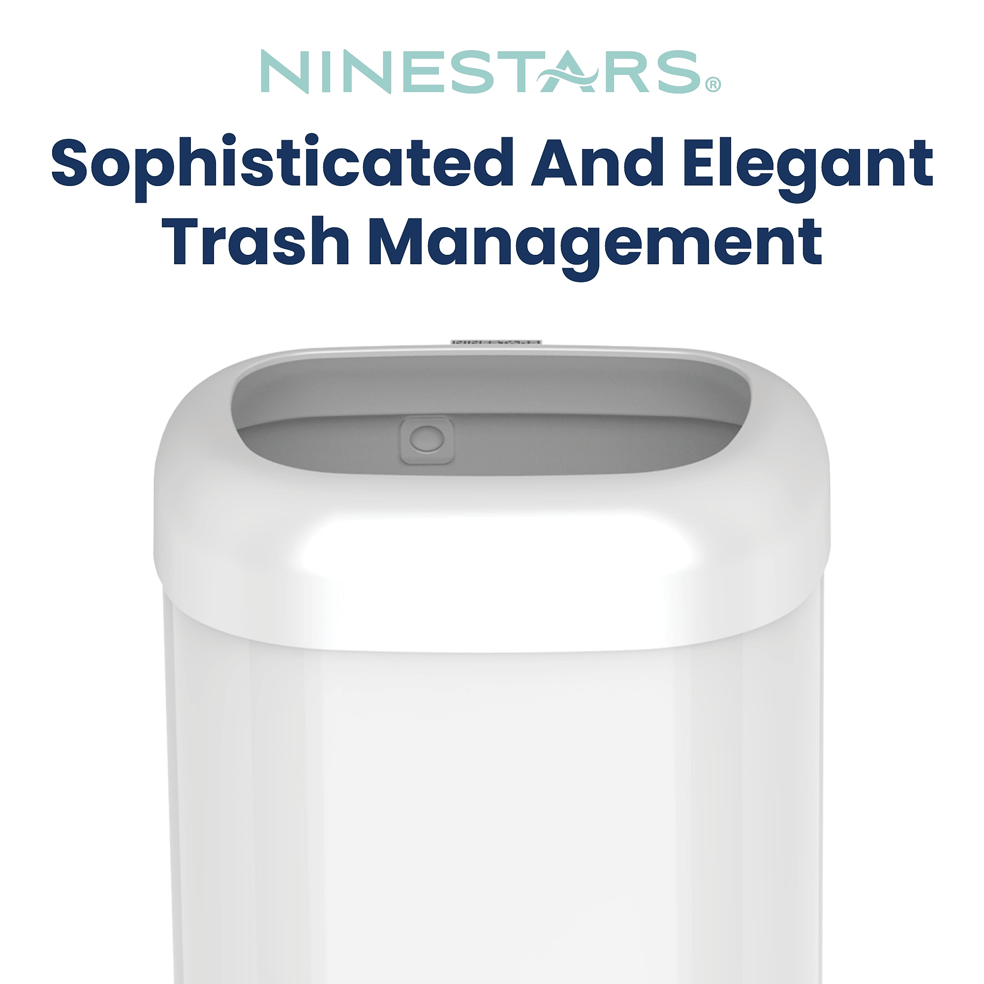 Nine Stars Stainless Steel Open Top Trash Can, 21.1 Gallon, White (OTT-80-4WH) Sansujyuku sansujyuku.com