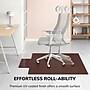 Anji Mountain Deluxe Bamboo Carpet & Hard Floor Chair Mat with Lip, 55" x 57", Dark Cherry (AMB24025W)~#|#~922D43C7-4D1F-493A-AF23B8BD349CD548_sc7