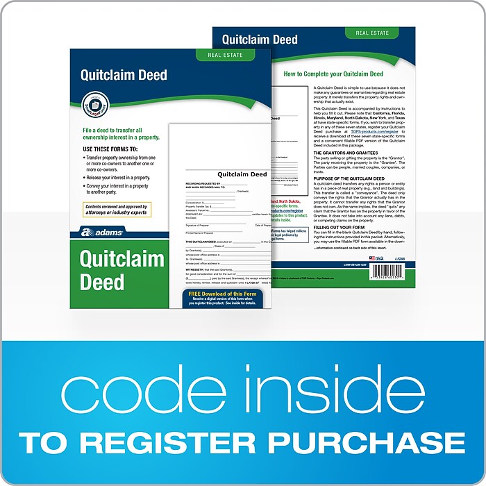 adams-quitclaim-deed-form-and-instructions-8-5-x-11-4-sets-book-lf298-staples