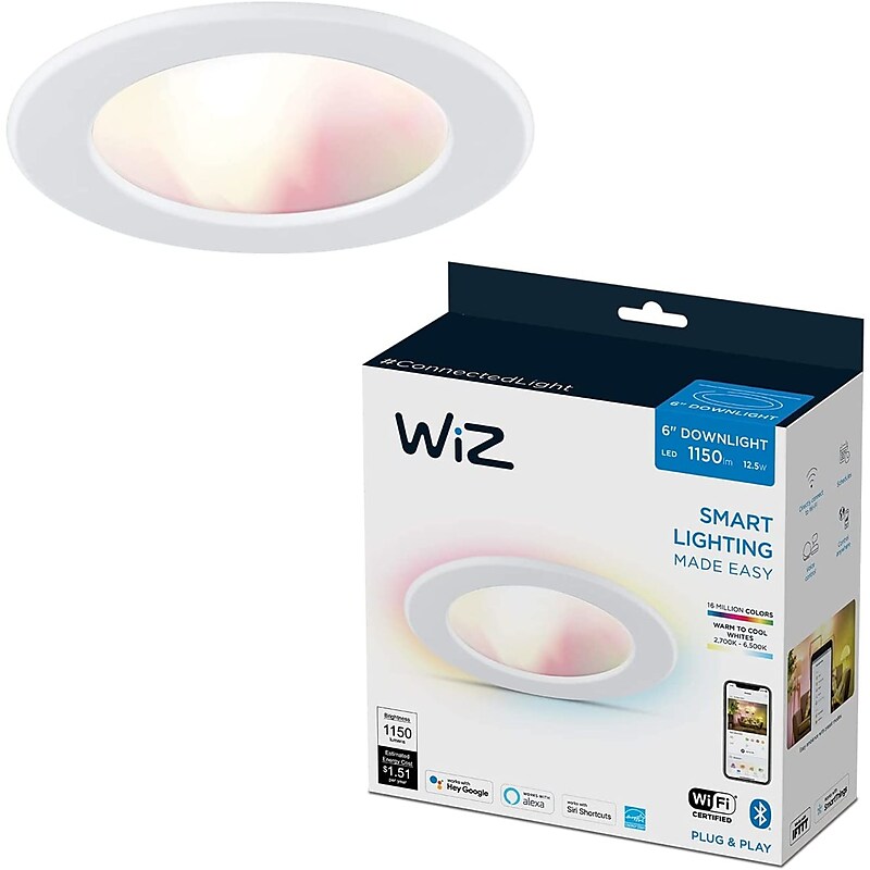 WiZ 12.5W LED Smart Downlight, Multicolor (604298) image 1