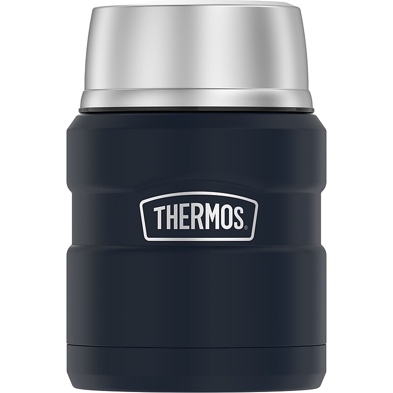 Thermos King Stainless Steel Insulated Food Jar, Midnight Blue, 16 oz. (EASK3000MDB4) image 1