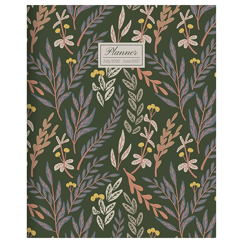 2026-2027 TF Publishing Trailing Blooms 6.5” x 8” Academic Monthly Planner, Paperboard Cover (AY27-4206) image 1
