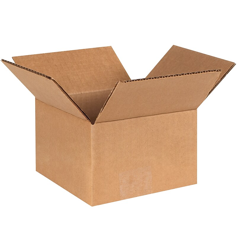 6" x 6" x 4" Corrugated Kraft Boxes, 32 ECT, 25/Bundle (BS060604X) image 1