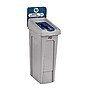 Rubbermaid Commercial Slim Jim Single-Stream Mixed Recycling Station Kit, 23 Gallon, Gray/Blue (2185055)~#|#~92442BB8-BD8D-40BC-8B3EAEB2A38D3463_sc7