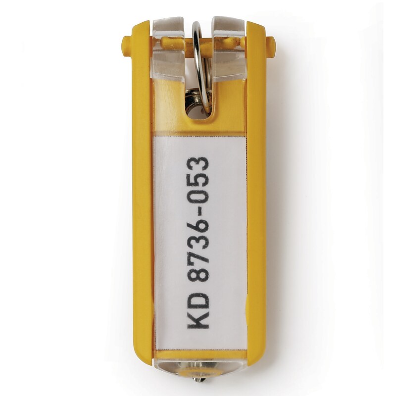 Durable Key Tags, Yellow, 6/Pack (195704) image 1