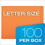 Pendaflex Recycled Heavy Duty End Tab File Folder, Straight Cut, Letter Size, Orange, 100/Box (H110DOR)~#|#~9245CAD3-1EE4-4524-AB5BA69642508457_sc7