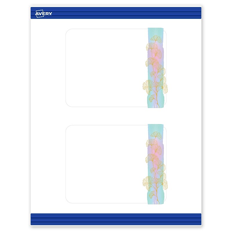 Avery Floral Design Matte Blank Card, White, 20/Pack (S00-EVN) image 1