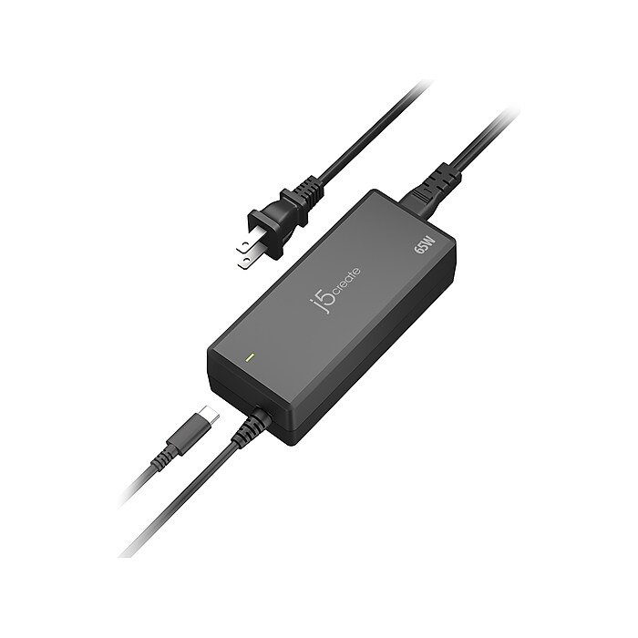 j5create 65W USB Type-C Charger, Black (JUP1265) | Staples