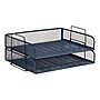 Staples Metal Mesh Side Loading Stackable Letter Tray, Letter Size, Navy Blue, 2/Pack (ST63840)~#|#~92506D2E-3588-47D1-9206D84C49AE352B_sc7