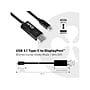 Club 3D 5.9' USB Type C to DisplayPort 1.4 Cable, Male to Male, Black (CAC-1557)~#|#~92579197-35FC-4067-8E659BF8AE9008A0_sc7