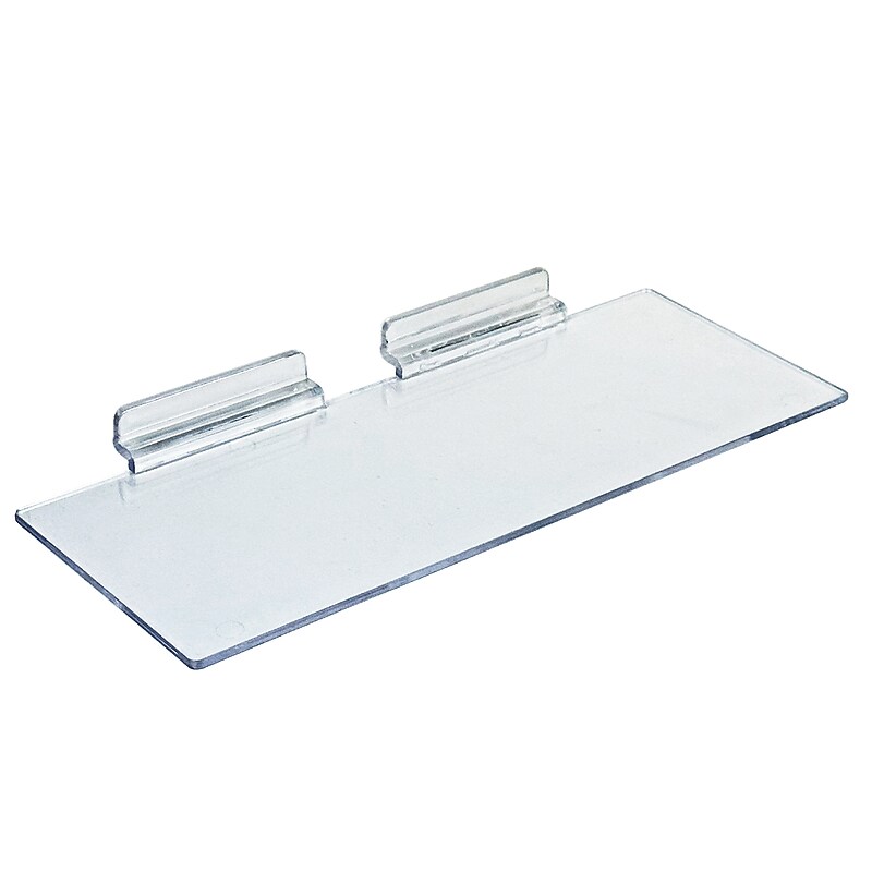 Azar Displays Acrylic Shoe Shelf for Slatwall, 10"W x 4"D, Clear, 10-Pack (556003-CLR-10PK) image 1