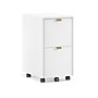 Whalen Breenly 2-Drawer Mobile Vertical File Cabinet, Letter/Legal Size, 28"H x 16"W x 20.63"D, Off-White/Gold (SPUS-BRMF-WH)~#|#~925D4F2B-729E-43FB-A57E9DE606242EB6_sc7