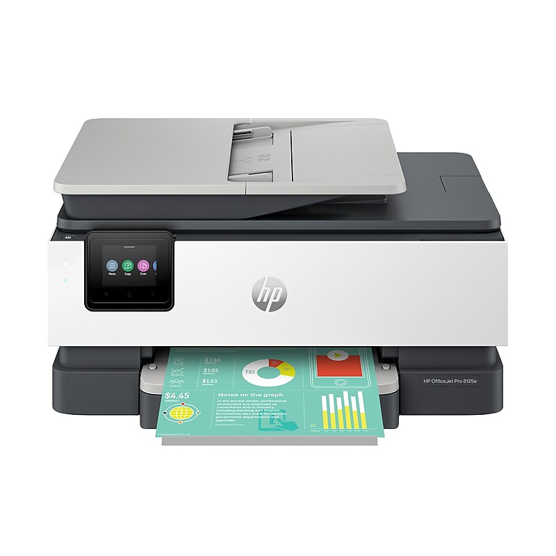 HP OfficeJet Pro 8125e Wireless Color All-in-One Printer, Print, Scan, Copy, Best for Home Office, 3 Months FREE Ink (405T6A) image 1