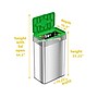 HLS Commercial Stainless Steel Trash Cans, 21-Gallon, Assorted Colors, 3/Set (HLS21UOTTRIO)~#|#~925FF0D8-503C-4367-9A8B287AF9028C8B_sc7