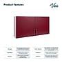 Viva Comfort 24'' H x 48" L Wood Double Door Wall-Mounted Medical Cabinet, 2-Doors, Claret (902WALL48GRYCL)~#|#~926636FE-7F02-414C-ABD226BEDE4B95A2_sc7