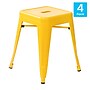 Flash Furniture Kai Industrial Iron Table Height Stackable Restaurant Stool without Back, Yellow, 4-Pieces/Pack (ETBT350318YL)~#|#~9266F2DF-5737-4019-8320ED06512BDFE6_sc7