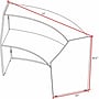 Regency Marque 72"W Curved Reception Desk Workstation, Cherry (77290CH)~#|#~926A580F-9998-462B-B1D75DA9E9B4E69D_sc7