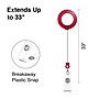 Staples Retractable Name Badge Holders, Plastic, Red, 25/Pack (51619)~#|#~926BEEAB-9AB1-4B2C-B09A84E213721E3F_sc7