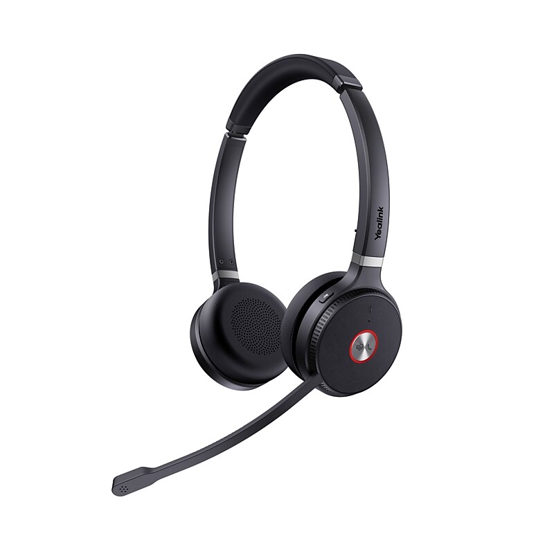 Yealink WH62 Stereo Wireless Active Noise Canceling Over-Ear Headset, Black (1308001C) image 1