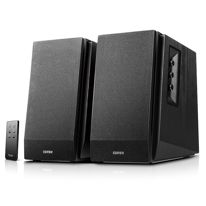 Edifier 66-Watt Continuous-Power Amplified Bluetooth 2.0 Bookshelf Speaker System with Remote, 2-Count (R1700BT) image 1
