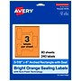 Avery Laser/Inkjet Sealing Labels, 5-7/8" x 4", Bright Orange, 240 Labels/Box (19479370795)~#|#~9275D516-80EA-4CE0-A61D2900947CAC07_sc7