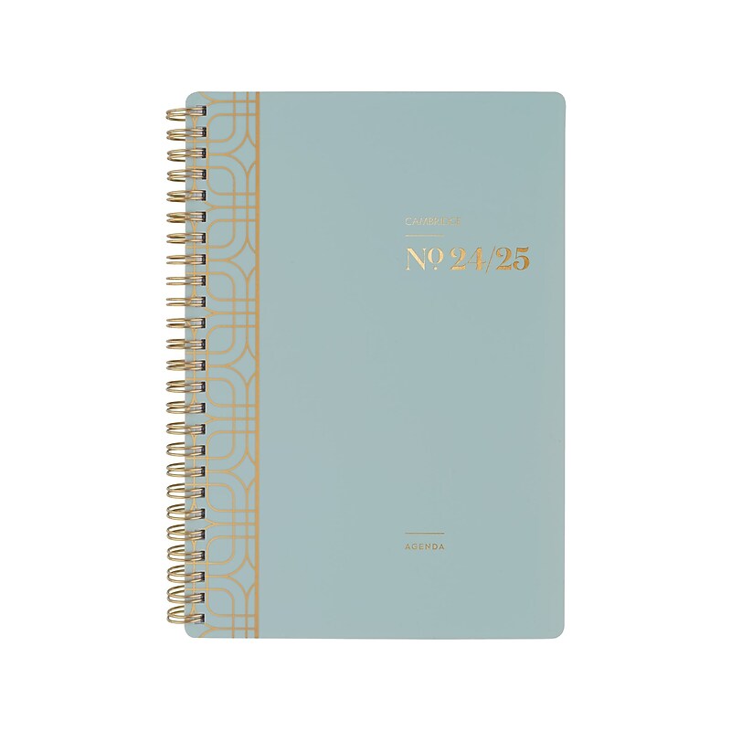2024-2025 Cambridge WorkStyle Classic 5.5" x 8.5" Academic Weekly & Monthly Planner, Plastic Cover, Mellow Frost image 1