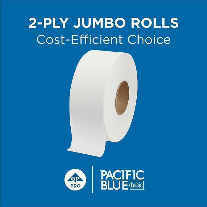 Georgia Pacific Blue Basic Recycled Jumbo Jr. Toilet Paper, 2-Ply